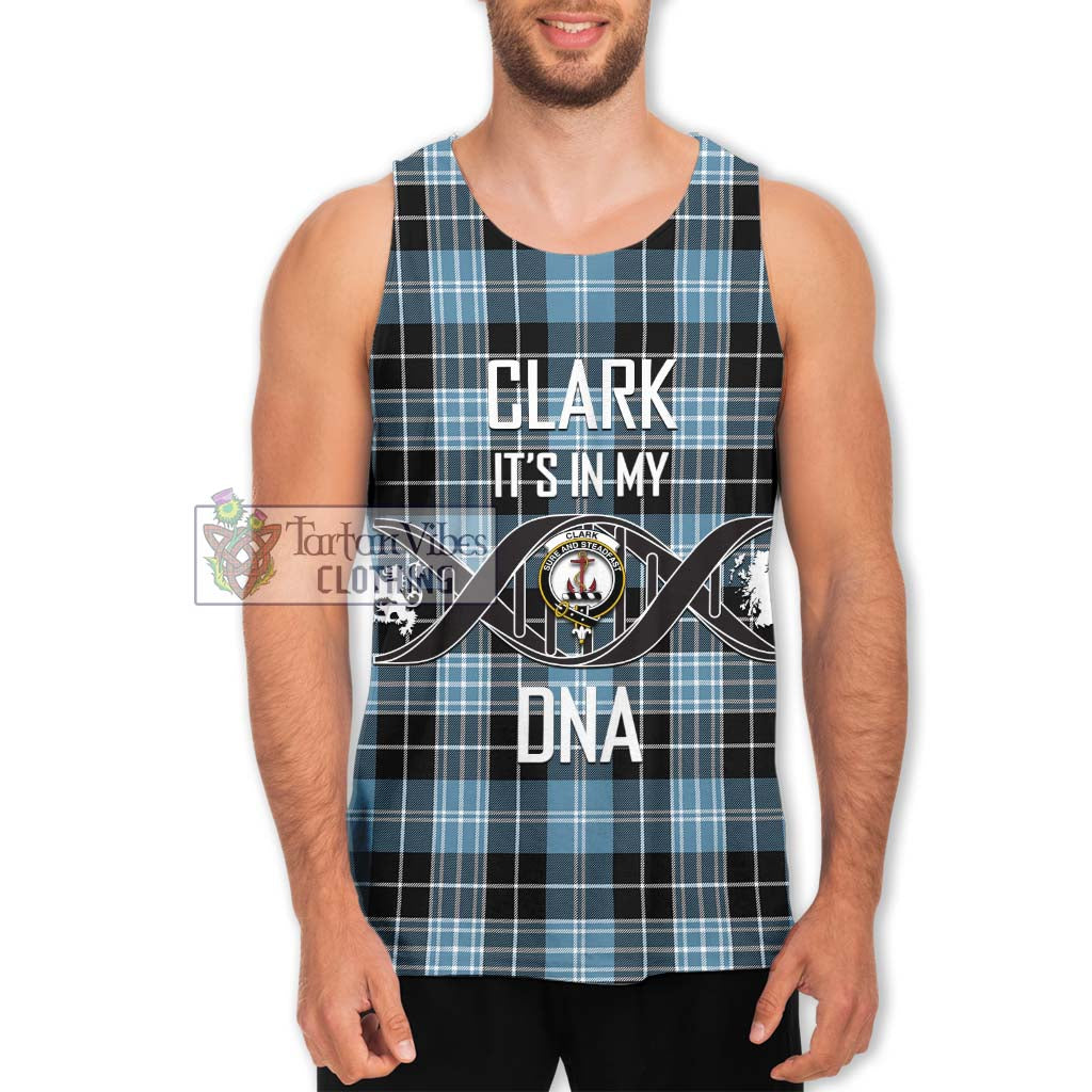 Clark Ancient Tartan Men's Tank Top with Family Crest DNA In Me Style Men - Tartanvibesclothing Shop