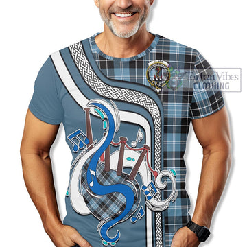 Clark Ancient Tartan T-Shirt with Epic Bagpipe Style