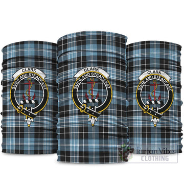 Clark Ancient Tartan Neck Gaiters, Tartan Bandanas, Tartan Head Band with Family Crest