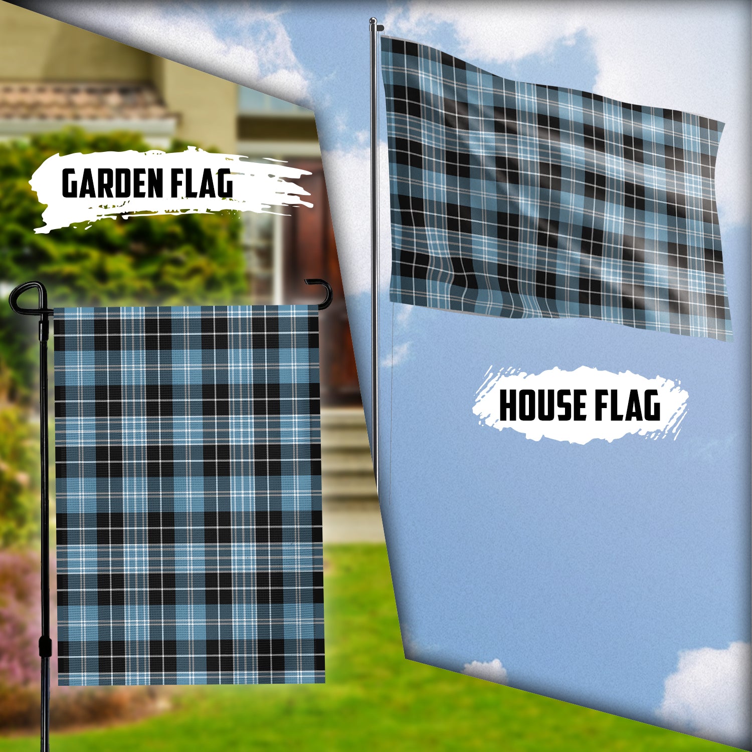 Clark Ancient Tartan Flag Garden Flag (Vertical) - Tartan Vibes Clothing