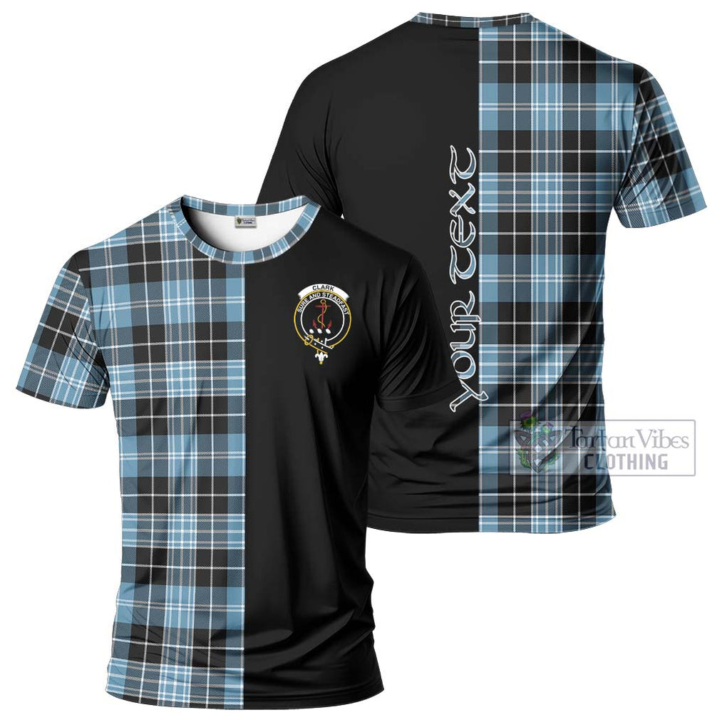 Clark Ancient Tartan T-Shirt with Family Crest and Half Of Me Style Kid's Shirt - Tartanvibesclothing Shop