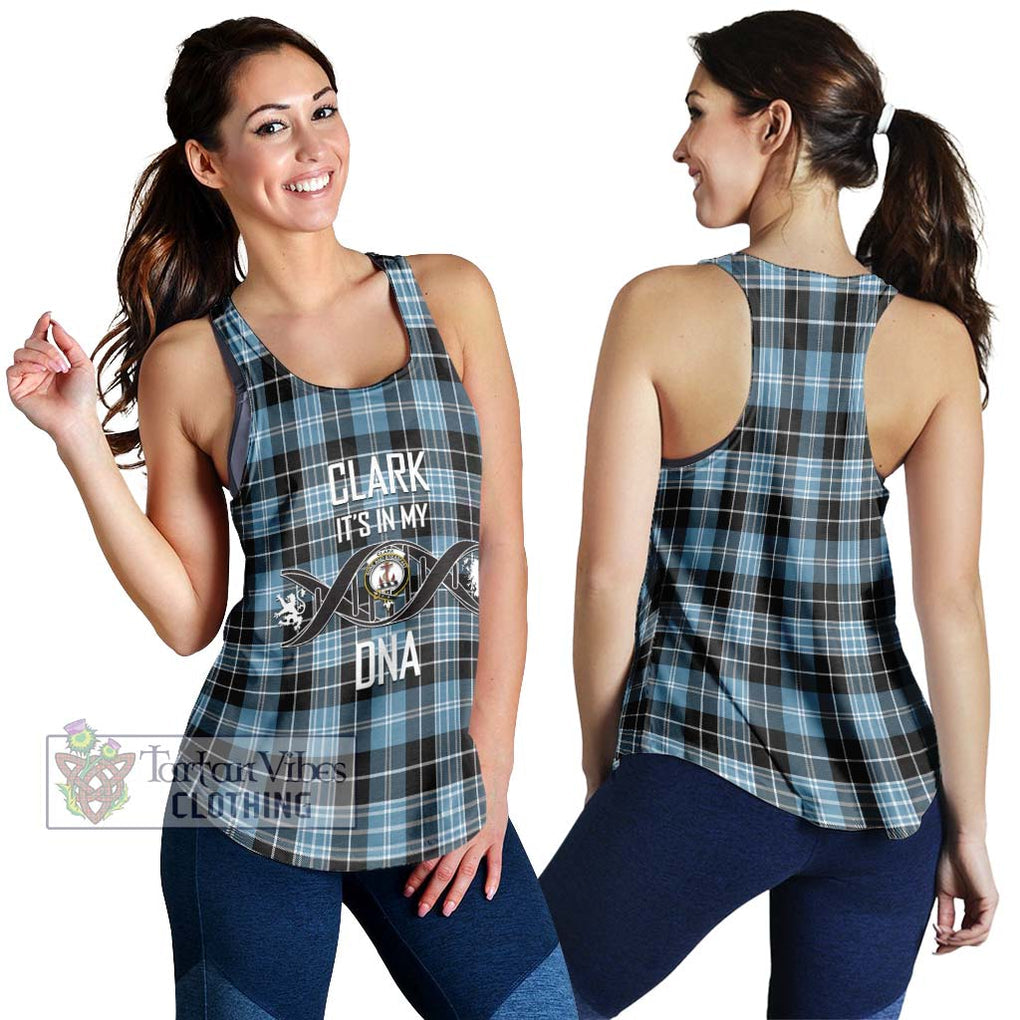 Clark Ancient Tartan Women's Racerback Tanks with Family Crest DNA In Me Style 4XL - Tartanvibesclothing Shop