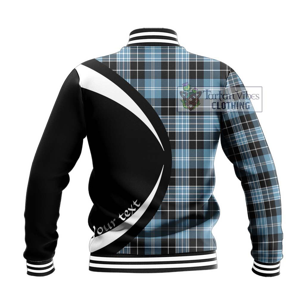 Clark Ancient Tartan Baseball Jacket with Family Crest Circle Style - Tartan Vibes Clothing