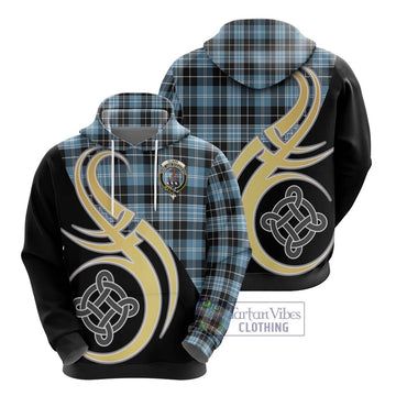 Clark Ancient Tartan Hoodie with Family Crest and Celtic Symbol Style