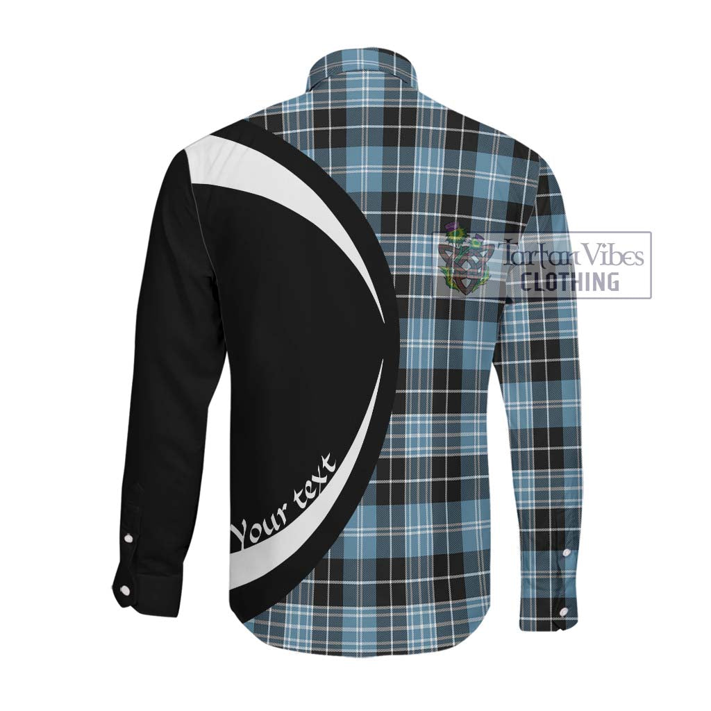 Clark Ancient Tartan Long Sleeve Button Up with Family Crest Circle Style Men's Shirt - Tartan Vibes Clothing