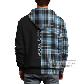 Clark Ancient Tartan Hoodie with Family Crest and Half Of Me Style