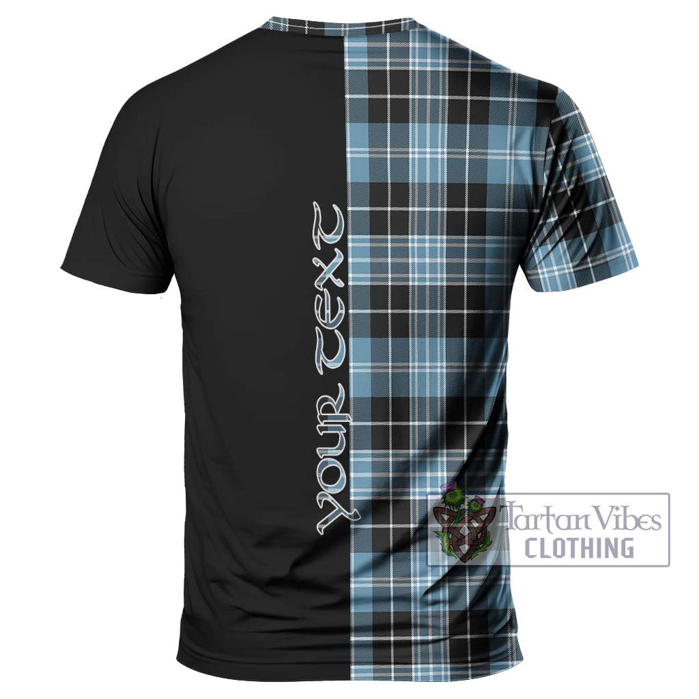 Clark Ancient Tartan T-Shirt with Family Crest and Half Of Me Style - Tartanvibesclothing Shop