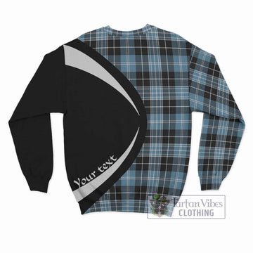 Clark Ancient Tartan Sweatshirt with Family Crest Circle Style