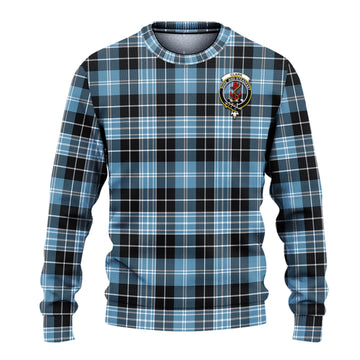 Clark Ancient Tartan Ugly Sweater with Family Crest