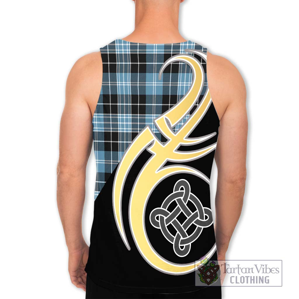 Clark Ancient Tartan Men's Tank Top with Family Crest and Celtic Symbol Style - Tartan Vibes Clothing