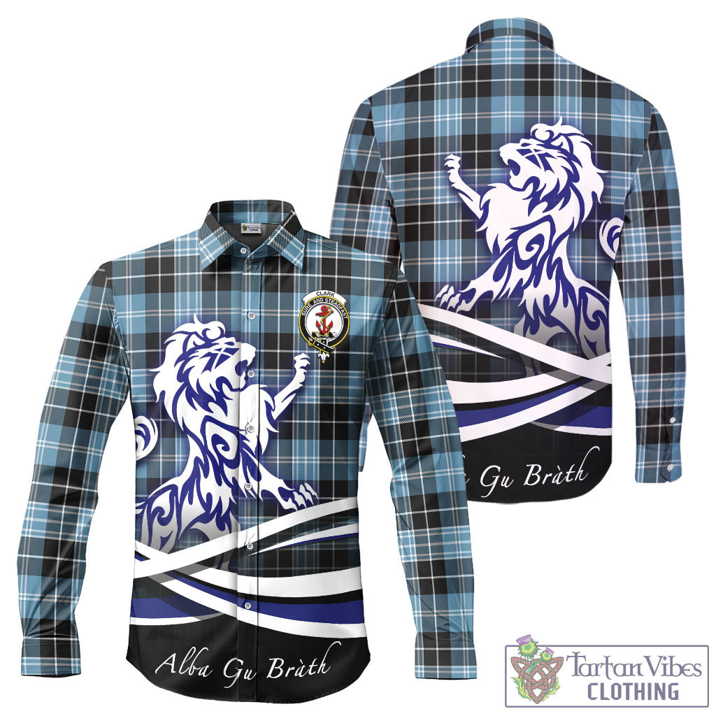 clark-ancient-tartan-long-sleeve-button-up-shirt-with-alba-gu-brath-regal-lion-emblem