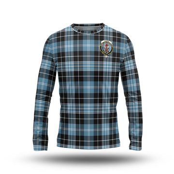 Clark Ancient Tartan Long Sleeve T-Shirt with Family Crest