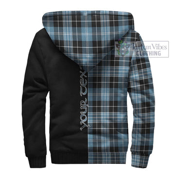 Clark Ancient Tartan Sherpa Hoodie with Family Crest and Half Of Me Style