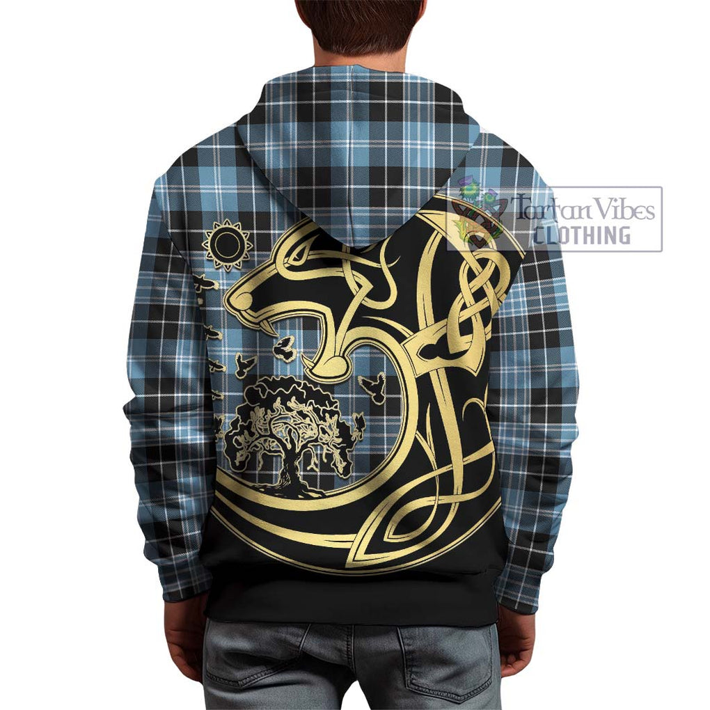 Clark Ancient Tartan Hoodie with Family Crest Celtic Wolf Style - Tartan Vibes Clothing