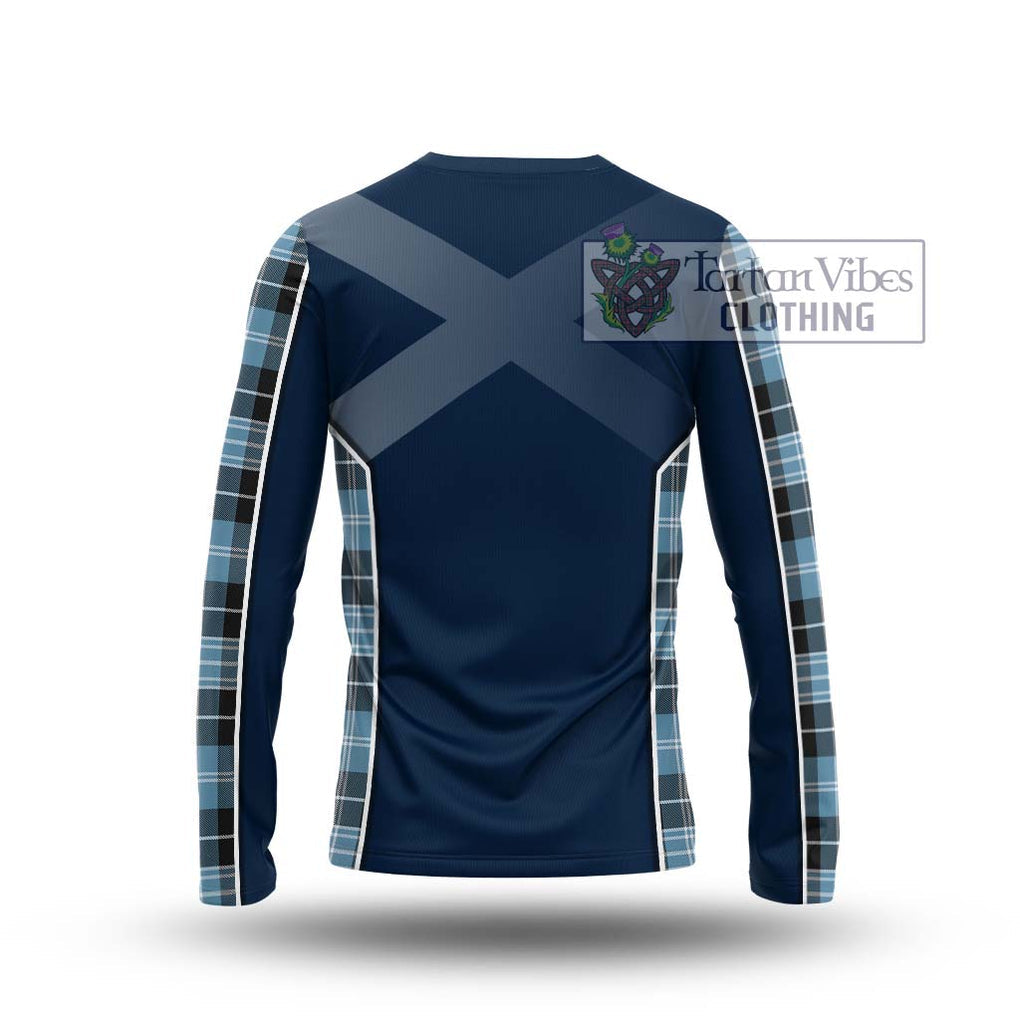 Clark Ancient Tartan Long Sleeve T-Shirt with Family Crest and Lion Rampant Vibes Sport Style - Tartan Vibes Clothing