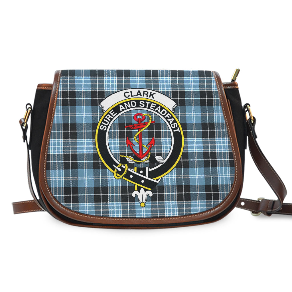 Clark Ancient Tartan Saddle Bag with Family Crest - Tartan Vibes Clothing