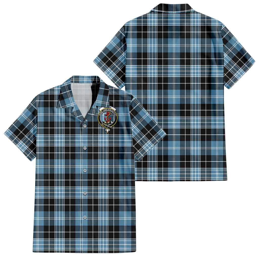 clark-ancient-tartan-short-sleeve-button-down-shirt-with-family-crest