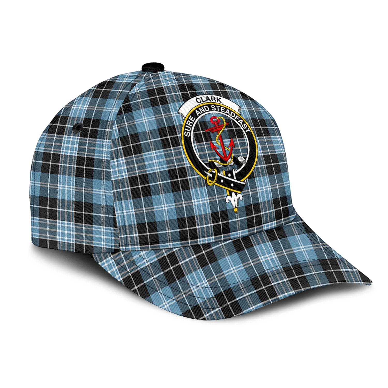 Clark Ancient Tartan Classic Cap with Family Crest - Tartan Vibes Clothing