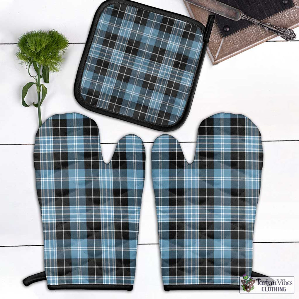 Clark Ancient Tartan Combo Oven Mitt & Pot-Holder Combo 1 Oven Mitt & 1 Pot-Holder Black - Tartan Vibes Clothing