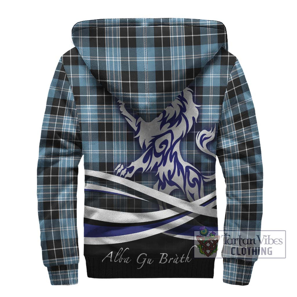 Clark Ancient Tartan Sherpa Hoodie with Alba Gu Brath Regal Lion Emblem - Tartanvibesclothing Shop