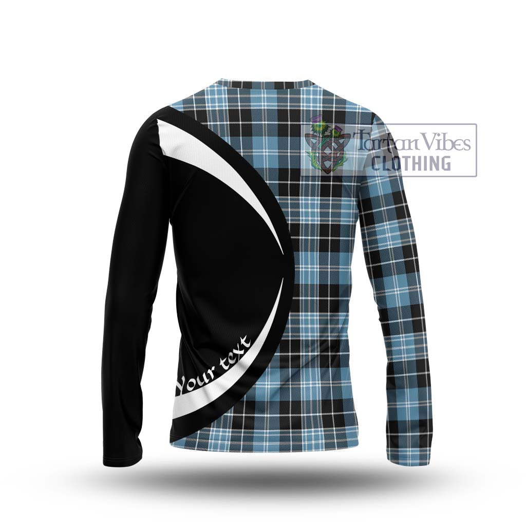 Clark Ancient Tartan Long Sleeve T-Shirt with Family Crest Circle Style - Tartan Vibes Clothing