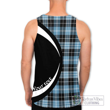 Clark Ancient Tartan Men's Tank Top with Family Crest Circle Style