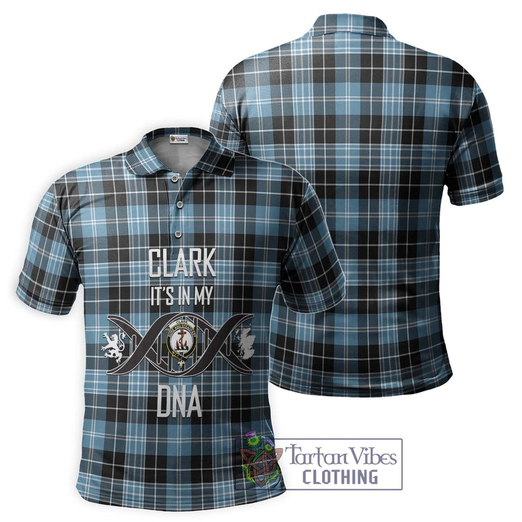 Clark Ancient Tartan Polo Shirt with Family Crest DNA In Me Style - Tartanvibesclothing Shop