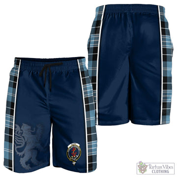 Clark Ancient Tartan Men's Shorts with Family Crest and Lion Rampant Vibes Sport Style