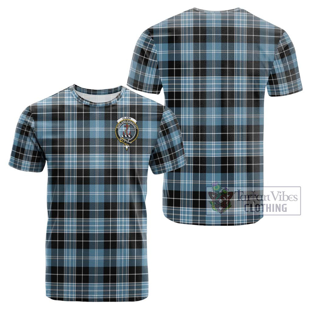 Clark Ancient Tartan Cotton T-Shirt with Family Crest Kid's Shirt - Tartanvibesclothing Shop