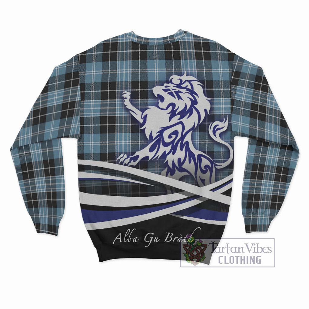 Clark Ancient Tartan Sweatshirt with Alba Gu Brath Regal Lion Emblem - Tartanvibesclothing Shop