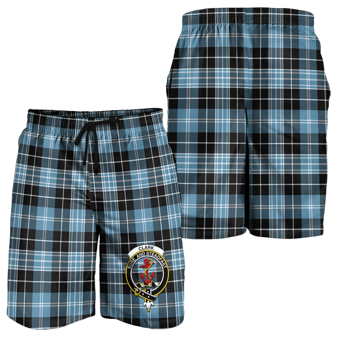 clark-ancient-tartan-mens-shorts-with-family-crest