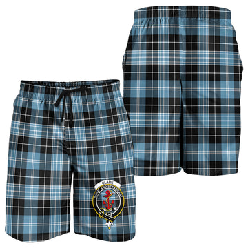 Clark Ancient Tartan Mens Shorts with Family Crest