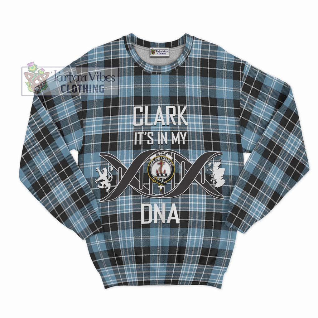 Clark Ancient Tartan Sweatshirt with Family Crest DNA In Me Style - Tartanvibesclothing Shop