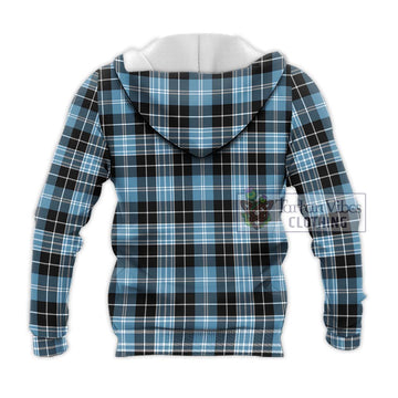 Clark Ancient Tartan Knitted Hoodie with Family Crest DNA In Me Style