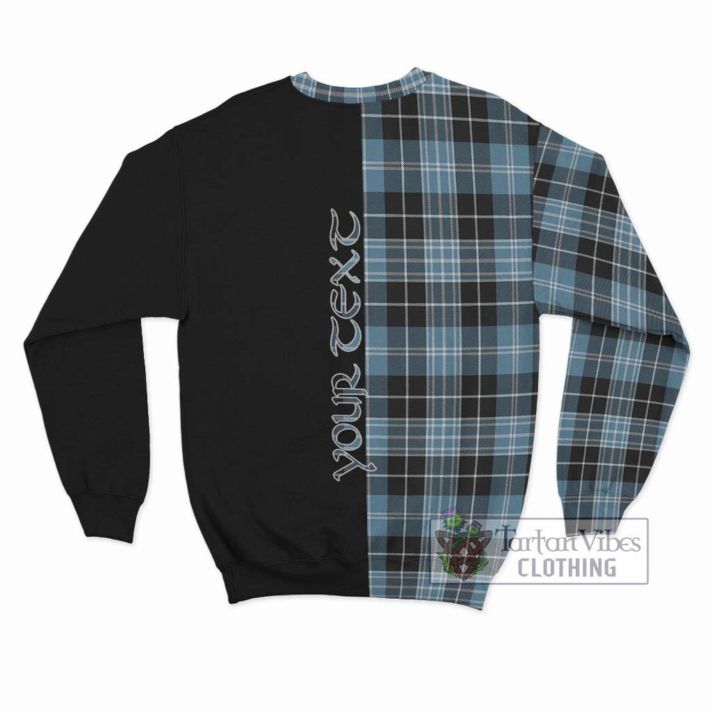 Clark Ancient Tartan Sweatshirt with Family Crest and Half Of Me Style - Tartanvibesclothing Shop