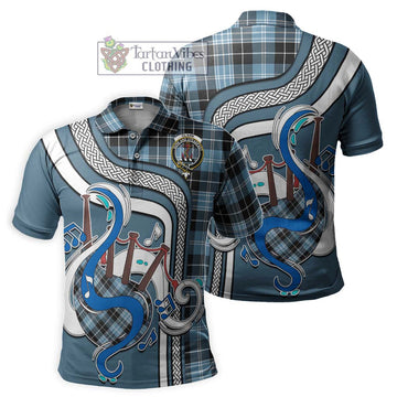 Clark Ancient Tartan Polo Shirt with Epic Bagpipe Style