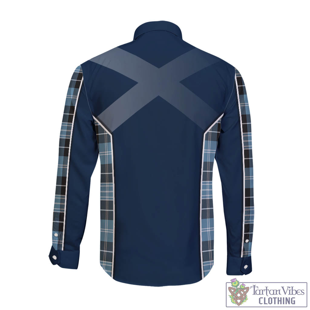 Tartan Vibes Clothing Clark Ancient Tartan Long Sleeve Button Up Shirt with Family Crest and Lion Rampant Vibes Sport Style