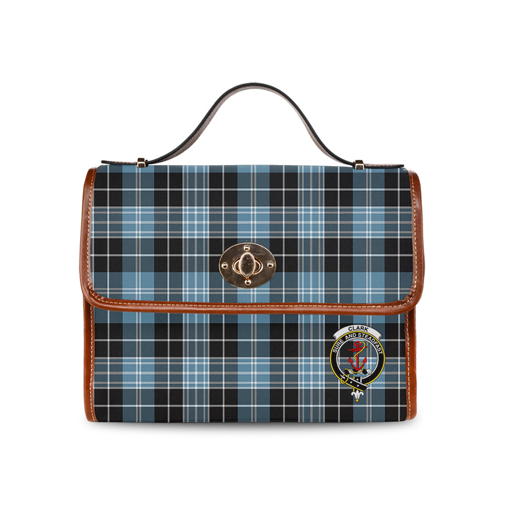 clark-ancient-tartan-leather-strap-waterproof-canvas-bag-with-family-crest