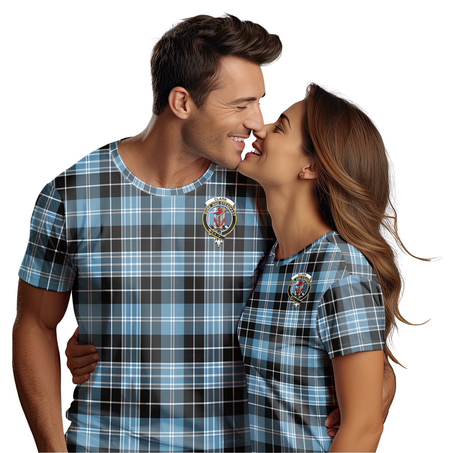 Clark Ancient Tartan T-Shirt with Family Crest - Tartan Vibes Clothing