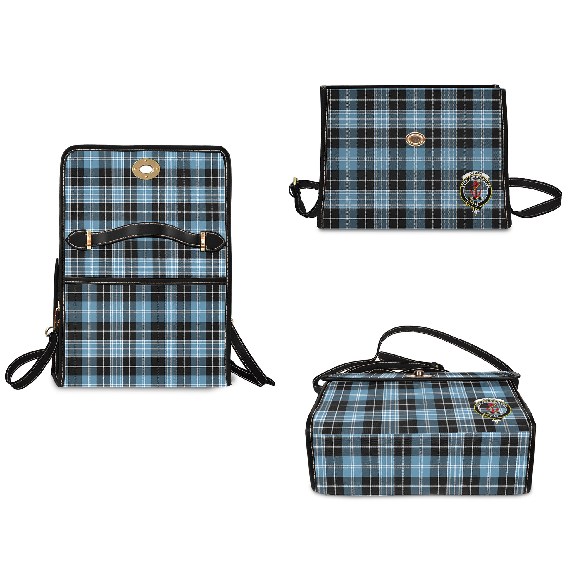 clark-ancient-tartan-leather-strap-waterproof-canvas-bag-with-family-crest