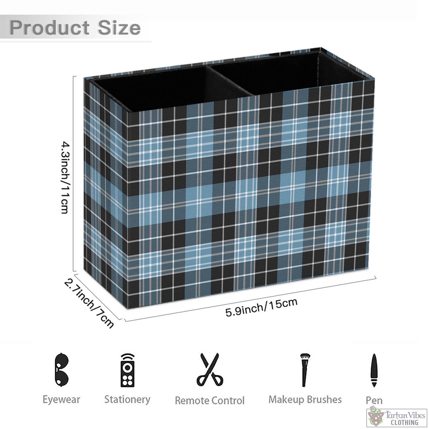 Tartan Vibes Clothing Clark Ancient Tartan Pen Holder