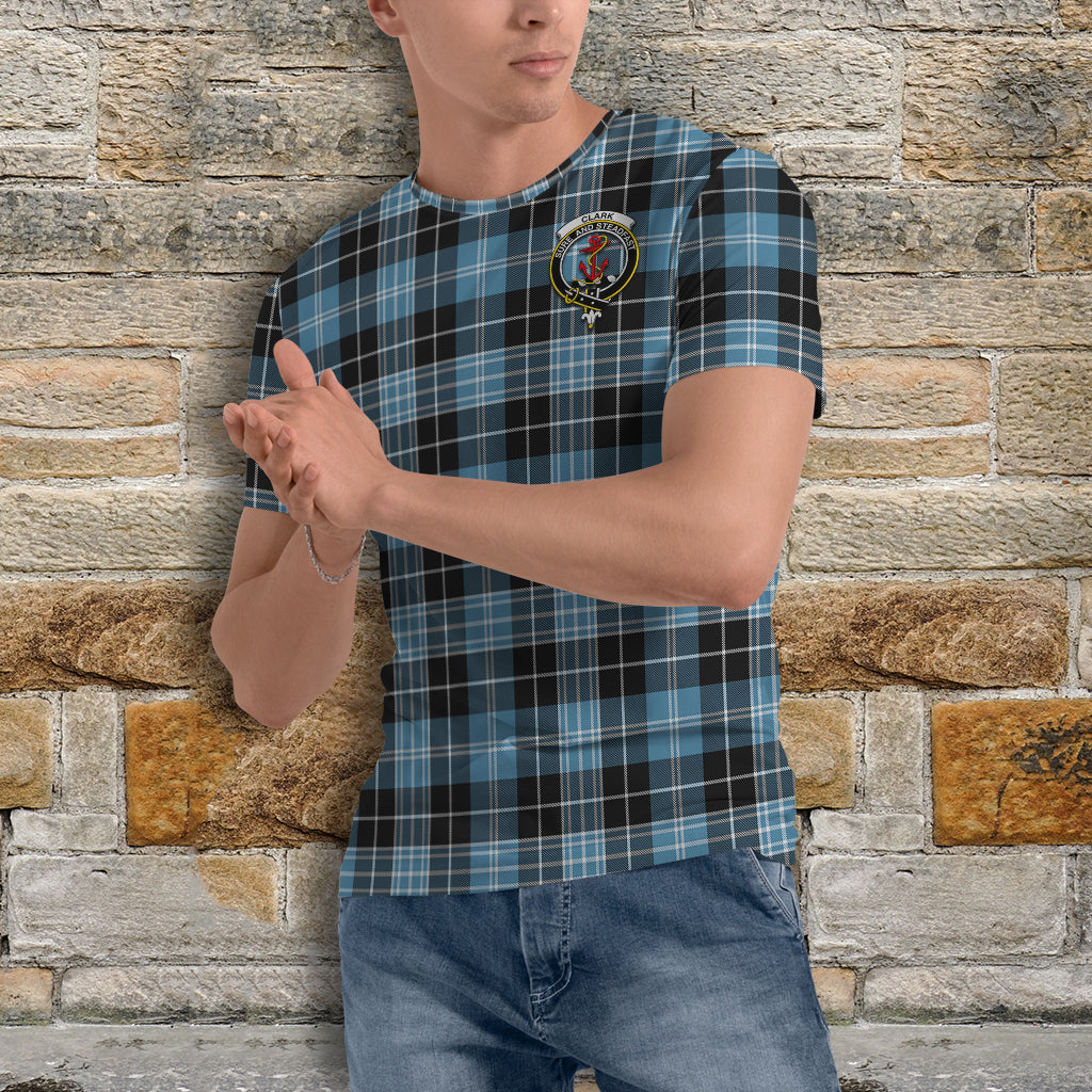 Clark Ancient Tartan T-Shirt with Family Crest - Tartan Vibes Clothing