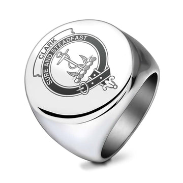 Clark (Clarke) Clan Crest Engraved Ring