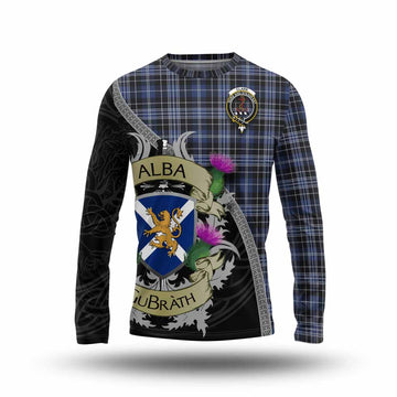 Clark (Clarke) Tartan Family Crest Long Sleeve T-Shirt Lion Rampant Royal Thistle Shield Celtic Inspired Unisex - Tartan Vibes Clothing