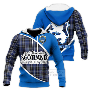 Clark (Clarke) Family Crest Tartan Knitted Hoodie Celebrate Saint Andrew's Day in Style