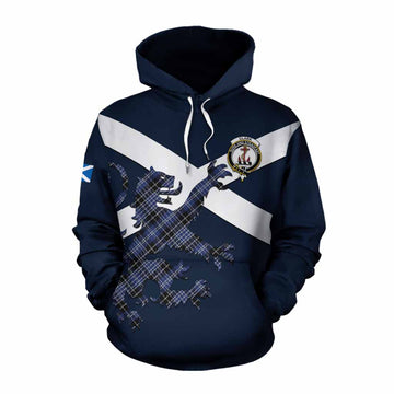 Clark (Clarke) Tartan Lion Rampant Cotton Hoodie Proudly Display Your Heritage with Alba Gu Brath and Clan Name