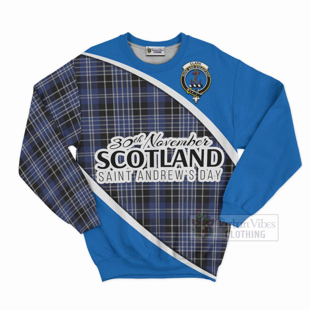 Tartan Vibes Clothing Clark (Clarke) Family Crest Tartan Sweatshirt Celebrate Saint Andrew's Day in Style