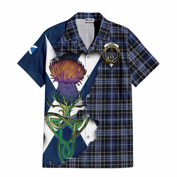 Clark (Clarke) Tartan Family Crest Hawaiian Shirt Scottish Thistle Celtic Inspired Kid - Tartan Vibes Clothing
