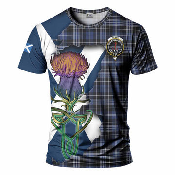 Clark (Clarke) Tartan Family Crest T-Shirt Scottish Thistle Celtic Inspired Kid's Shirt - Tartan Vibes Clothing
