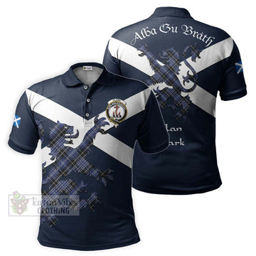 Clark (Clarke) Tartan Lion Rampant Polo Shirt Proudly Display Your Heritage with Alba Gu Brath and Clan Name